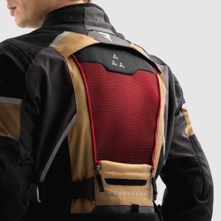 KURTKA MOTOCYKLOWA TEKSTYLNA REBELHORN HARDY 3.0 DESERT GREY RED 7XL