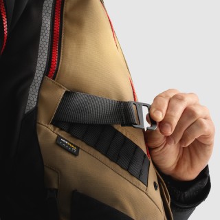 KURTKA MOTOCYKLOWA TEKSTYLNA REBELHORN HARDY 3.0 DESERT GREY RED 6XL