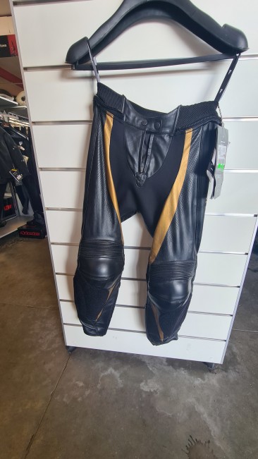Motocyklowe Spodnie Skórzane Rebelhorn Rebel Lady Black/Gold rozmiar 36