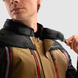 KURTKA MOTOCYKLOWA TEKSTYLNA REBELHORN HARDY 3.0 DESERT GREY RED 6XL