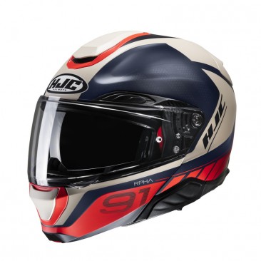 KASK HJC RPHA91 RAFINO GREY/RED M