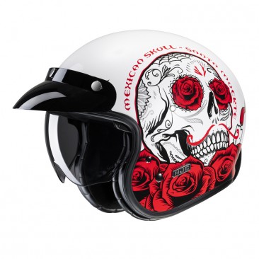 KASK HJC V31 DESTO WHITE/RED S