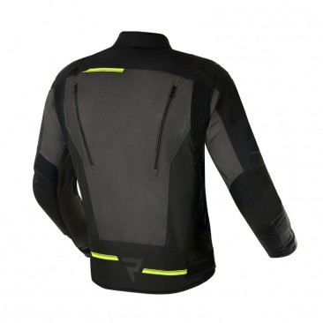 KURTKA TEKSTYLNA REBELHORN BORG BLACK/DARK GREY/FLO YELLOW XS