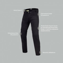 SPODNIE JEANS REBELHORN CLASSIC III REGULAR FIT BLACK W42L32