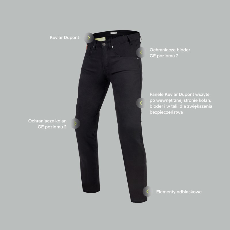 SPODNIE JEANS REBELHORN CLASSIC III SLIM FIT BLACK W42L32