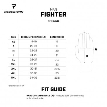 RĘKAWICE SKÓRZANE REBELHORN FIGHTER BLACK/WHITE XXL