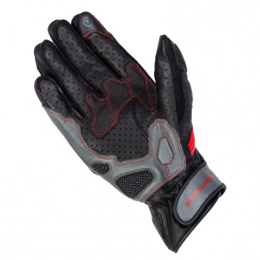 RĘKAWICE SKÓRZANE REBELHORN FLUX II BLACK/GREY/FLO RED S