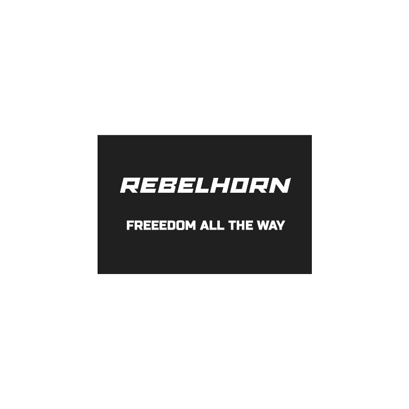 ODZNAKA NA RZEP REBELHORN FREEDOM ALL THE WAY BLACK 50X80MM