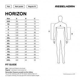 KURTKA PRZECIWDESZCZOWA REBELHORN HORIZON BLACK XXS