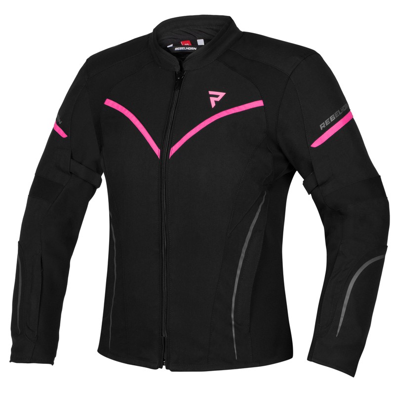 KURTKA TEKSTYLNA REBELHORN LUNA LADY BLACK/FLO PINK DS