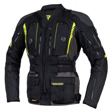 KURTKA TEKSTYLNA REBELHORN PATROL BLACK/FLO YELLOW XS