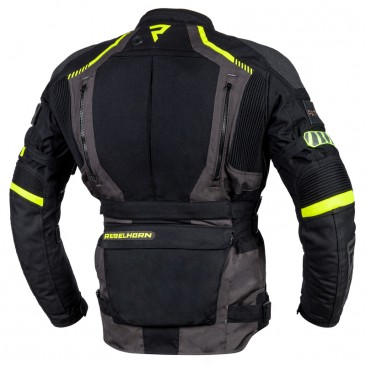 KURTKA TEKSTYLNA REBELHORN PATROL BLACK/FLO YELLOW XS