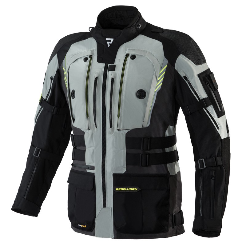 KURTKA TEKSTYLNA REBELHORN PATROL GREY/BLACK/FLO YELLOW M