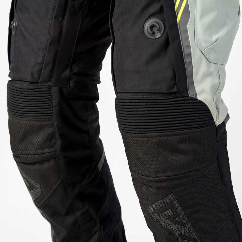 SPODNIE TEKSTYLNE REBELHORN PATROL GREY/BLACK/FLO YELLOW M