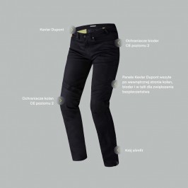 SPODNIE JEANS REBELHORN RAGE II TAPERED FIT WASHED BLACK W34L34