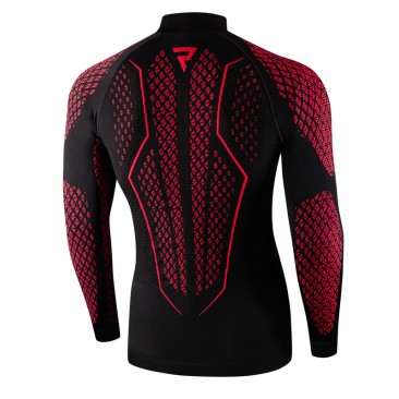 KOSZULKA TERMOAKTYWNA Z DŁUGIM RĘKAWEM REBELHORN THERM II BLACK/RED XS/S