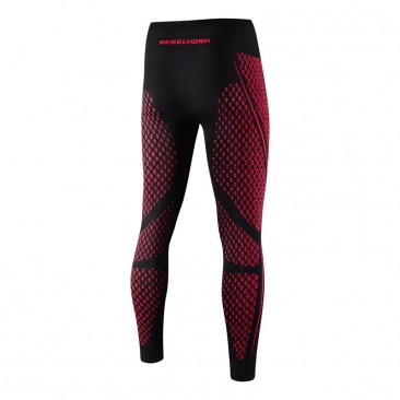 SPODNIE TERMOAKTYWNE REBELHORN THERM II BLACK/RED XS/S