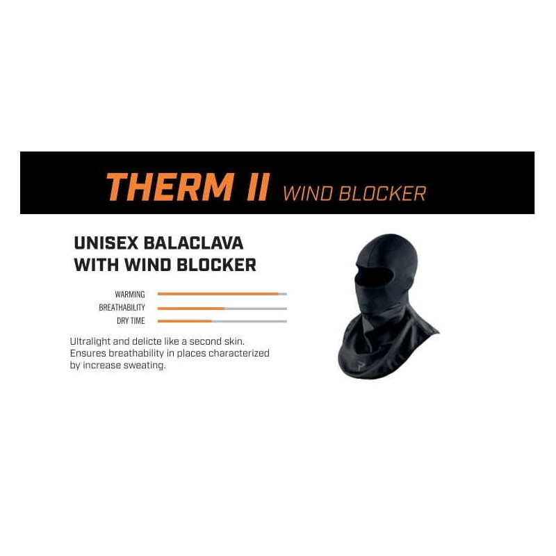 KOMINIARKA TERMOAKTYWNA REBELHORN THERM II Z WINDSTOPPEREM BLACK/GREY S