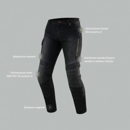 SPODNIE JEANS REBELHORN VANDAL TWILL BLACK W40L34