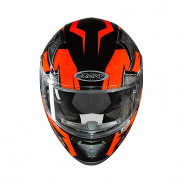 KASK OZONE INTEGRALNY ARROW BLACK/GREY/FLUO RED M