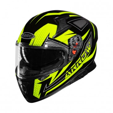 KASK OZONE INTEGRALNY ARROW BLACK/GREY/FLUO YELLOW XL