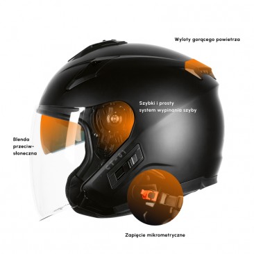 KASK OZONE OPEN FACE CT-01 BLACK S