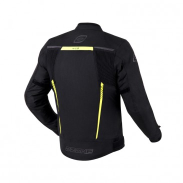 KURTKA TEKSTYLNA OZONE DELTA IV BLACK/FLUO YELLOW XS