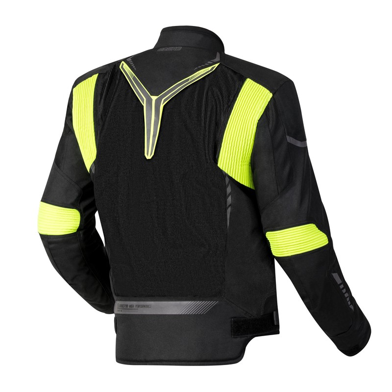 KURTKA TEKSTYLNA OZONE FLOW BLACK/FLUO YELLOW XXL