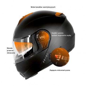 KASK OZONE FLIP UP FP-01 PINLOCK READY BLACK L