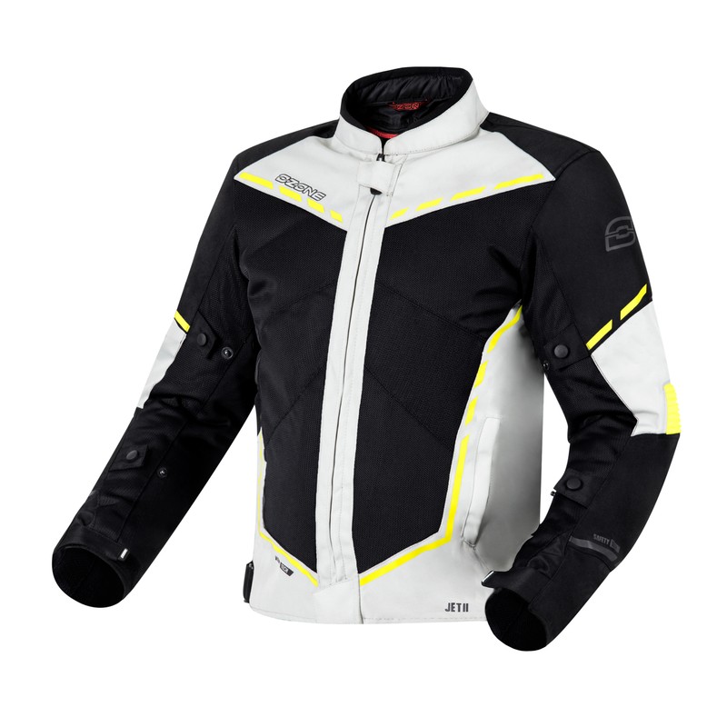 KURTKA TEKSTYLNA OZONE JET II ICE/BLACK/FLUO YELLOW 3XL