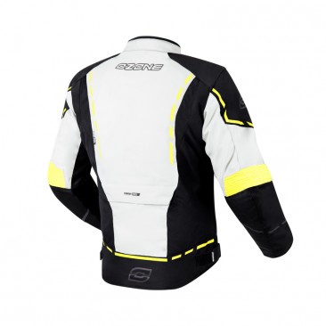 KURTKA TEKSTYLNA OZONE JET II ICE/BLACK/FLUO YELLOW 3XL