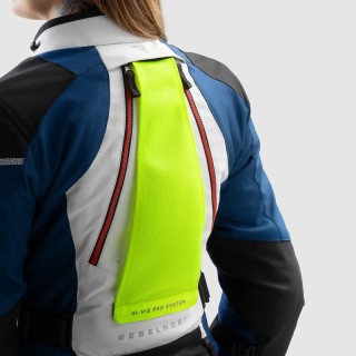 KURTKA MOTOCYKLOWA TEKSTYLNA DAMSKA REBELHORN HARDY 3.0 BLUE GREY RED WL