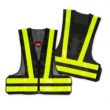 KAMIZELKA ODBLASKOWA OZONE VEST BLACK/FLUO YELLOW S