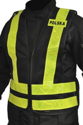 KAMIZELKA ODBLASKOWA OZONE POLSKA BLACK/FLUO YELLOW S