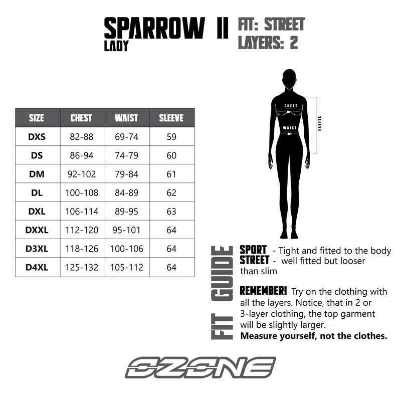 KURTKA SKÓRZANA OZONE SPARROW II LADY BLACK D3XL