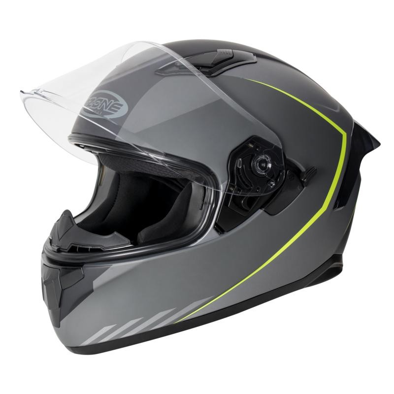 KASK OZONE INTEGRALNY SPRINT STRIPE MATTE BLACK/GREY/FLUO YELLOW XL