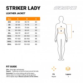 KURTKA SKÓRZANA OZONE STRIKER LADY BLACK DS