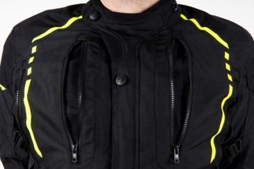 KURTKA TEKSTYLNA OZONE TOUR II BLACK/FLUO YELLOW M