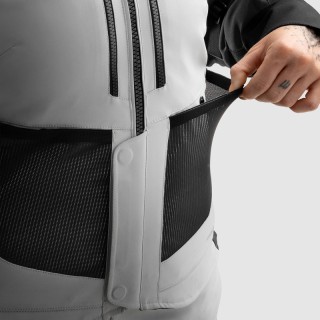 KURTKA MOTOCYKLOWA TEKSTYLNA DAMSKA REBELHORN HARDY 3.0 BLACK LIGHT GREY FLUO YELLOW W3XL