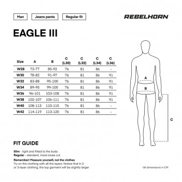 SPODNIE JEANS REBELHORN EAGLE III SLIM FIT WASHED BLUE W38L34