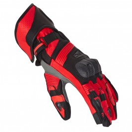 RĘKAWICE SKÓRZANE REBELHORN FIGHTER BLACK/FLUO RED L