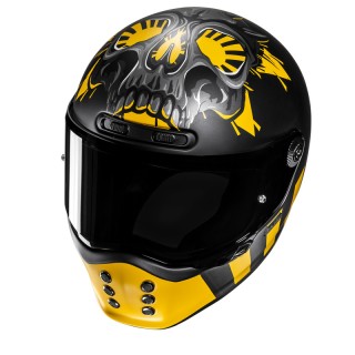 KASK MOTOCYKLOWY HJC V10 CRANIA YELLOW BLACK L